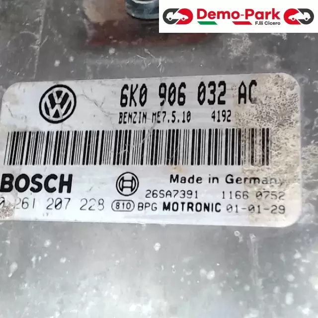 CENTRALINA MOTORE Seat IBIZA B - 1.4 BOSCH 0 261 207 228      6K0 906 032 AC 1