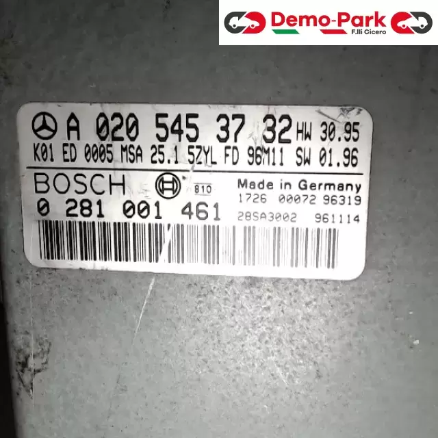 CENTRALINA MOTORE Mercedes-benz E 250 BOSCH 0 281 001 461     A0205453732   1