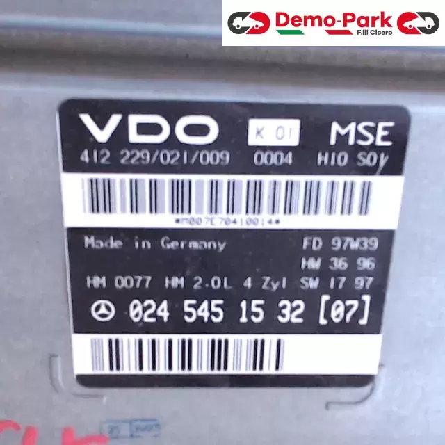 CENTRALINA MOTORE Mercedes-benz CLK - 2.0 VDO 412 229/021/009     024 545 15 32 1
