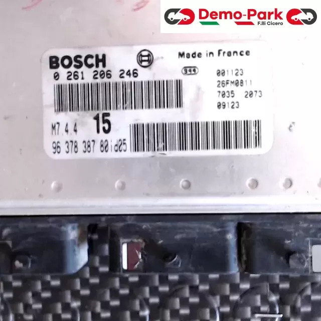 CENTRALINA MOTORE CitroЁn SAXO - 1.1 BOSCH 0 261 206 246  M7.4.4  96 378 387 80 ID25 1