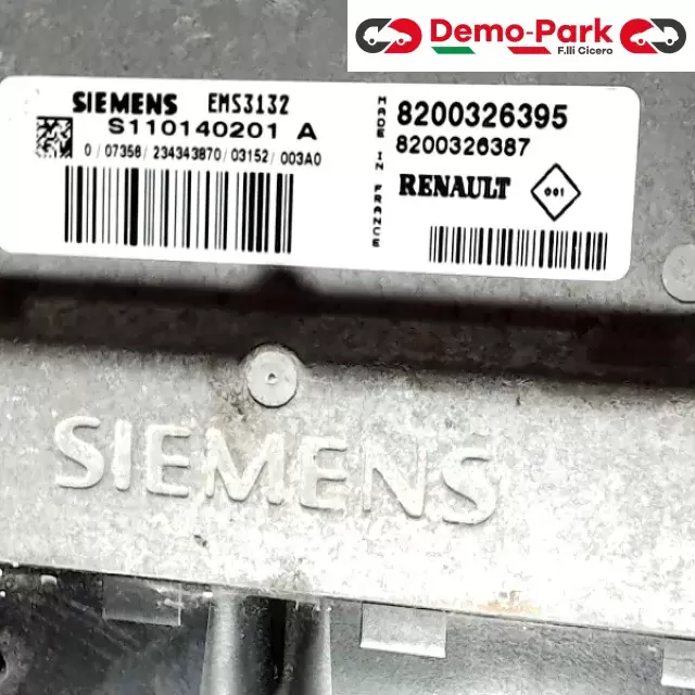 CENTRALINA MOTORE Renault clio SIEMENS S110140201 A   8200326395 1