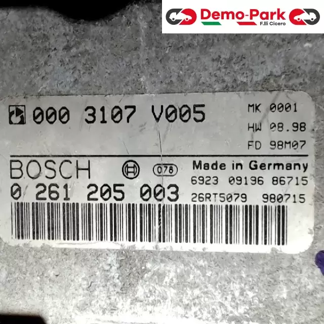 CENTRALINA MOTORE Smart 600 BOSCH 0 261 205 003    000 3107 v005 1