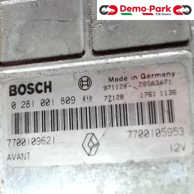CENTRALINA MOTORE Renault SCENIC 1.9 DTI BOSCH 0 281 001 809     7700109621 1