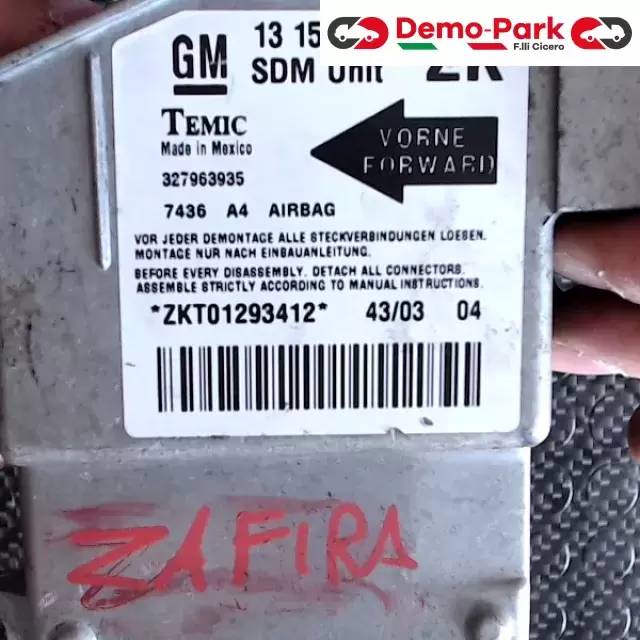 CENTRALINA SENSORE AIRBAG Opel ZAFIRA  1