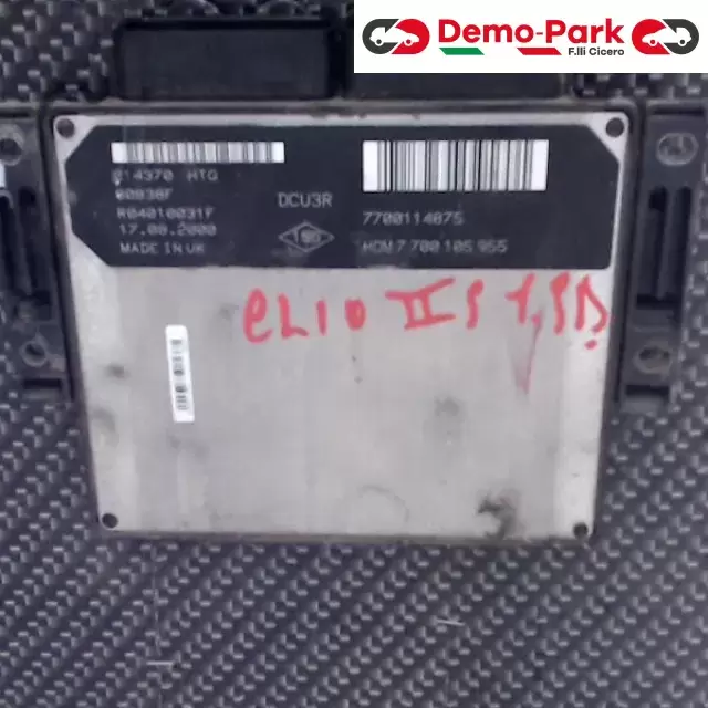 CENTRALINA MOTORE Renault CLIO II SERIE - 1.9 D R04010031F   HOM 7 700 105 955 0