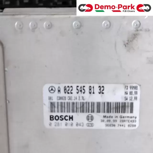 CENTRALINA MOTORE Mercedes-benz CLASSE E  - 270 CDI BOSCH 0 281 010 043  A 022 545 81 32 1