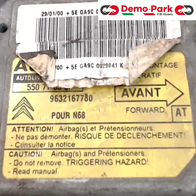 CENTRALINA AIRBAG CitroЁn XSARA PICASSO  1