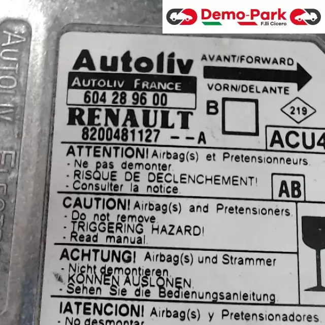 CENTRALINA AIRBAG Renault MEGANE  1