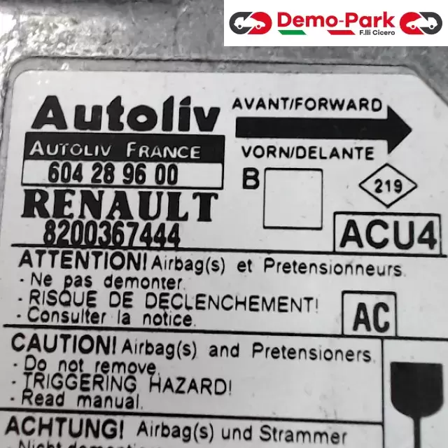 CENTRALINA AIRBAG Renault MEGANE  1