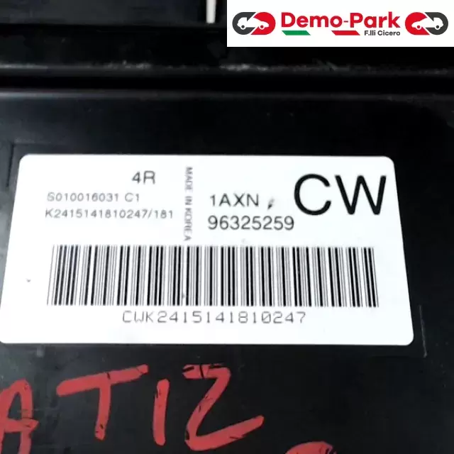 CENTRALINA MOTORE Daewoo MATIZ 1AXN 96325259 1