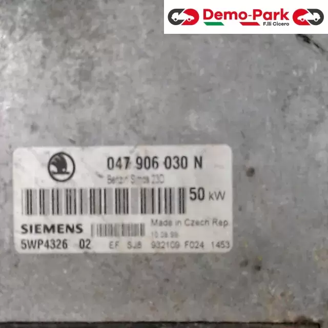 CENTRALINA MOTORE Skoda FELICIA - 1.3 SIEMENS 5WP4326 02    047 906 030 N 1