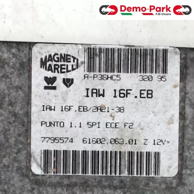 CENTRALINA MOTORE Fiat PUNTO I SERIE - 1.1 IAW 16F.EB/2A21-38   A-P36HC5  320 95 1