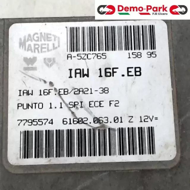 CENTRALINA MOTORE Fiat PUNTO I SERIE - 1.1 IAW 16F.EB/2A21-38 1