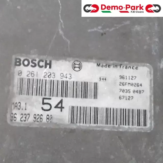 CENTRALINA MOTORE bosch Peugeot 106 - 1.0 0261203943 1