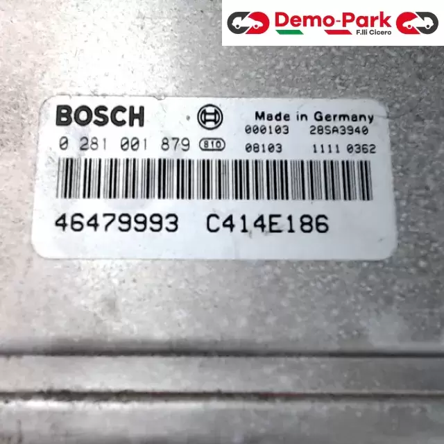 CENTRALINA MOTORE Fiat MULTIPLA - 1.9 JTD BOSCH 0 281 001 879  46479993   C414E186 1