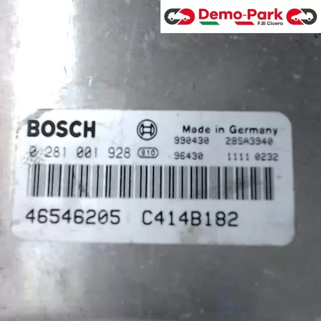 CENTRALINA MOTORE Fiat MAREA - 1.9 JTD BOSCH 0 281 001 928   C414B182 1