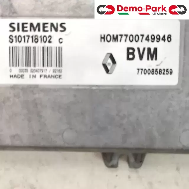 CENTRALINA MOTORE Renault 19 - 1.4 SIEMENS S101718102    HOM7700749946 1