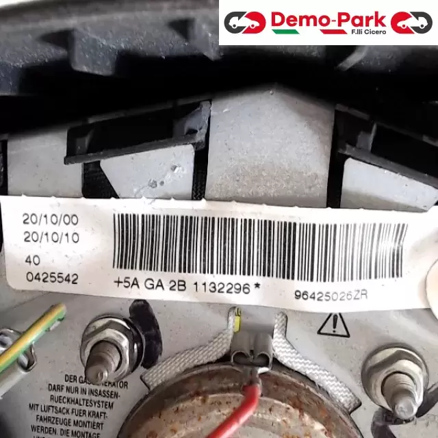 AIR BAG VOLANTE Peugeot 206 96425026ZR 1