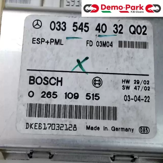 CENTRALINA ESP+BAS Mercedes-benz CLASSE E  2