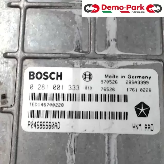 CENTRALINA MOTORE Chrysler VOYAGER - 2.5 CRD BOSCH 0 281 001 333    P04686660AD 1
