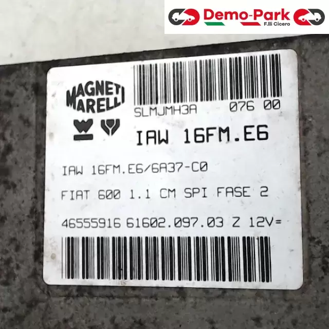 CENTRALINA MOTORE Fiat 600 - 1.1 IAW 16FM.E6 /6A37-C0 1