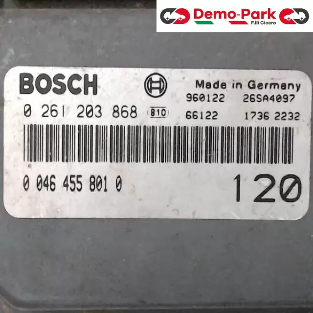 CENTRALINA MOTORE Fiat BRAVO - 1.2 BOSCH 0 261 203 868    0 046 455 801 0 1