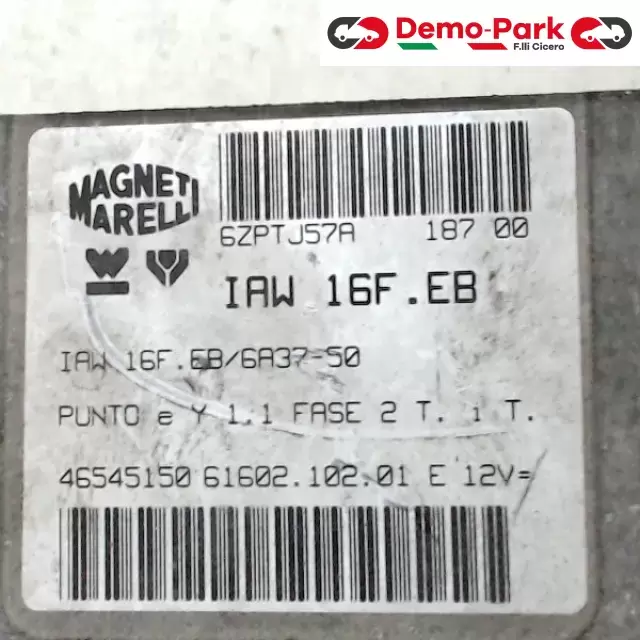 CENTRALINA MOTORE Lancia Y - 1.1 IAW 16F.EB/6A37-50 1