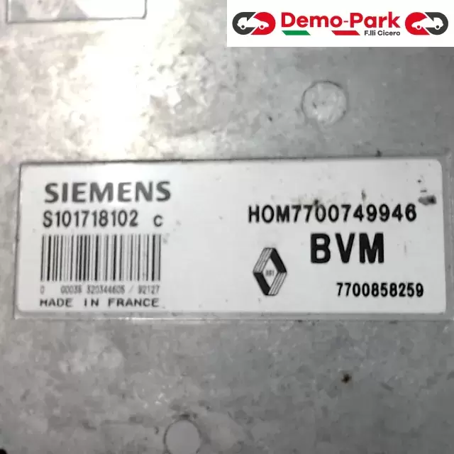 CENTRALINA MOTORE Renault 21 SIEMENS S101718102C     HOM7700749946 1