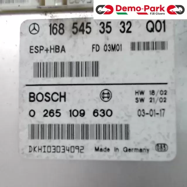 CENTRALINA ESP+HBA Mercedes-benz Classe A  1