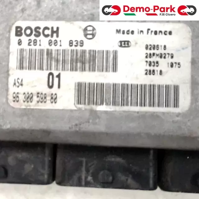 CENTRALINA MOTORE  CitroЁn SAXO' -  1.5 D BOSCH  0 281 001 839   AS4 96 300 598 80 1