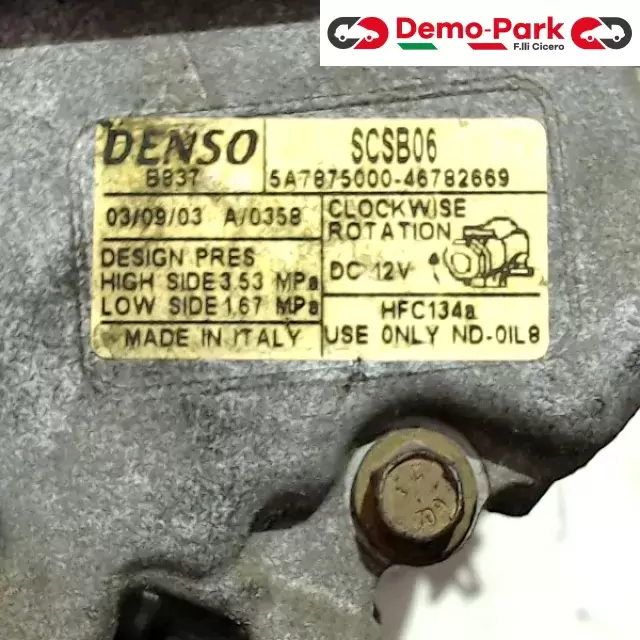 COMPRESSORE ARIA CONDIZIONATA Fiat PUNTO 188 -  1.2  2