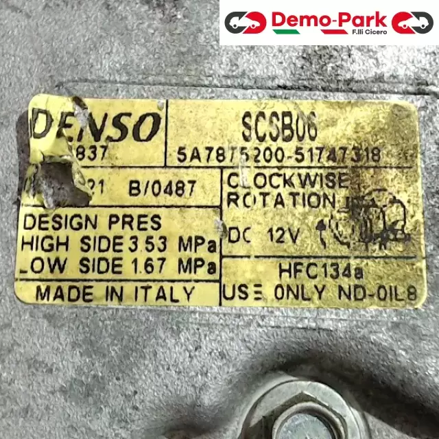 COMPRESSORE ARIA CONDIZIONATA Fiat 500 - 1.2  2