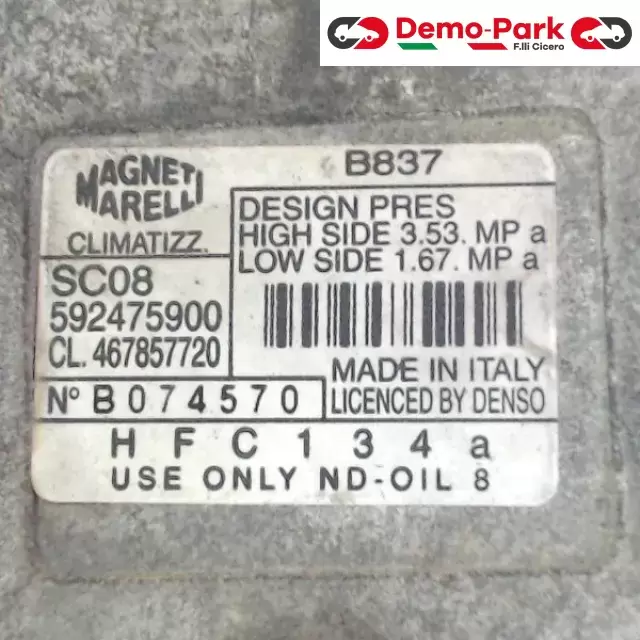 COMPRESSORE ARIA CONDIZIONATA Fiat PUNTO 188 -  1.2  2