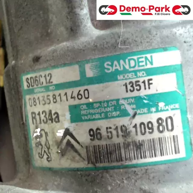 COMPRESSORE ARIA CONDIZIONATA CitroЁn C4 - 1.4 HDI  1