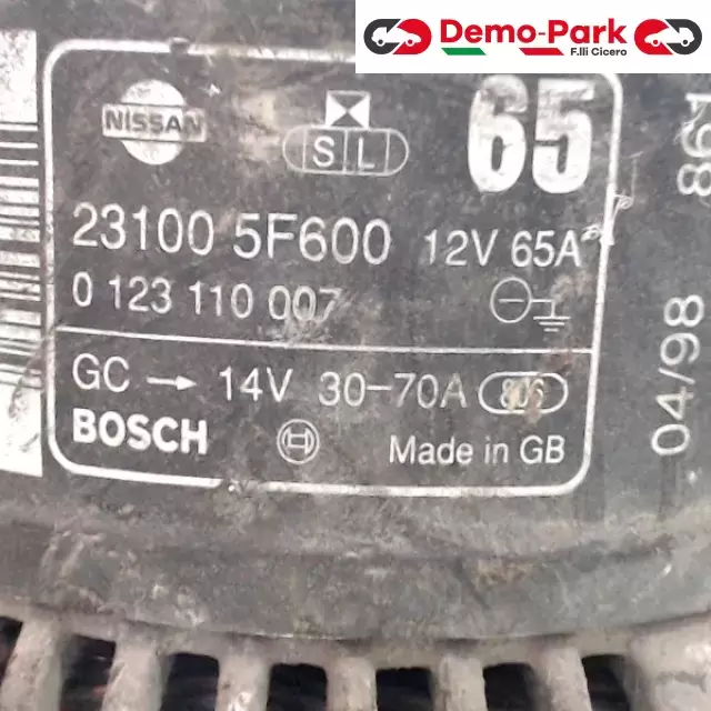 ALTERNATORE Nissan MICRA K11 - 1.3  2