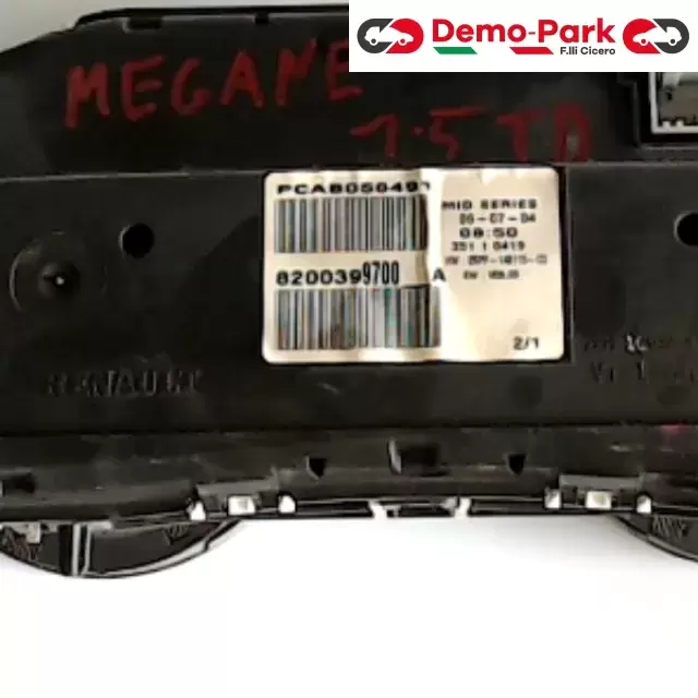 QUADRO STRUMENTI Renault MEGANE - 1.5 DCI  2