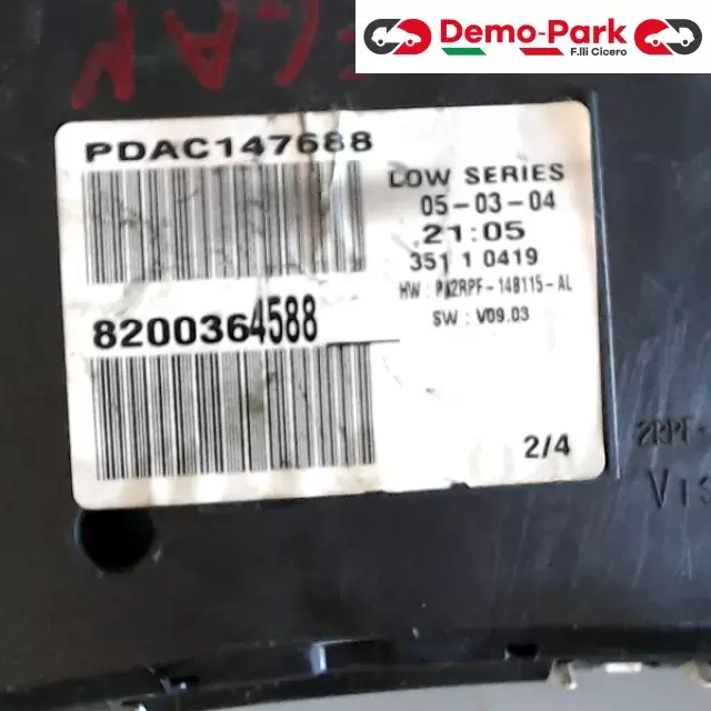 QUADRO STRUMENTI PDAC147688 Renault MEGANE - 1.5 DCI  1
