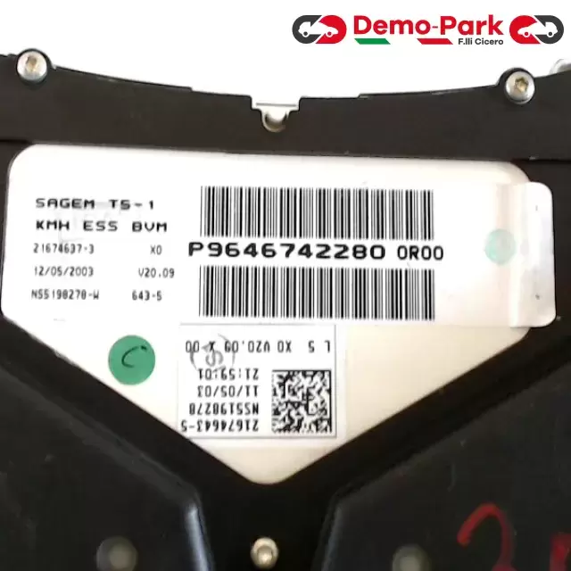 QUADRO STRUMENTI P9646742280 Peugeot 307 - 1.6 16V  2