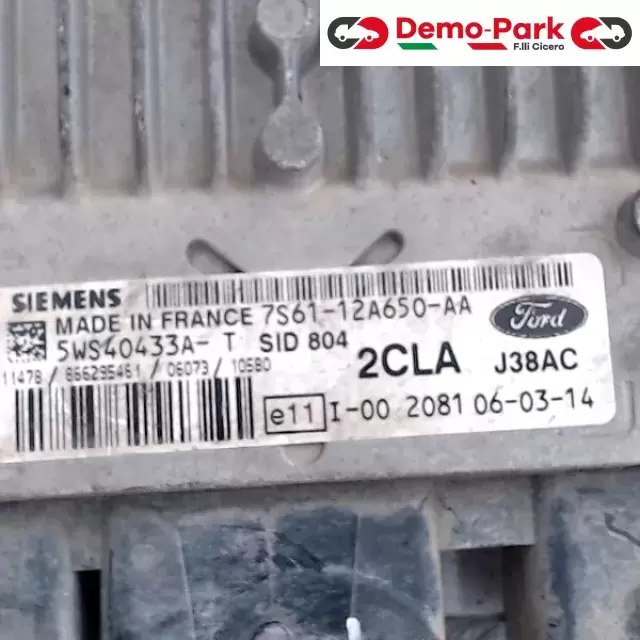 CENTRALINA MOTORE Ford FIESTA - 1.4 TDCI SIEMENS 5WS40433A-T  SID 804 1