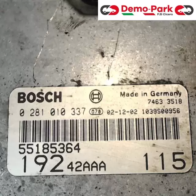 CENTRALINA MOTORE Fiat STILO 1.9 JTD 55185364 19242AAA 1