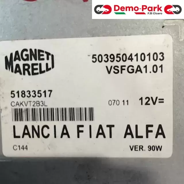 CENTRALINA AUTORADIO FIAT ALFA LANCIA  Fiat 500 - 1.2 51833517 2