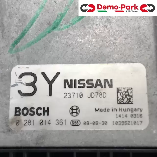 CENTRALINA MOTORE Nissan QASHQAI 2.0 CDTI 23710 JD78D  2
