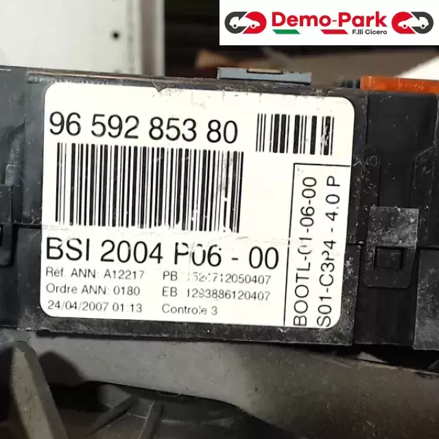 BODY COMPUTER  Peugeot 207 1.4 HDI 96 592 853 80  2