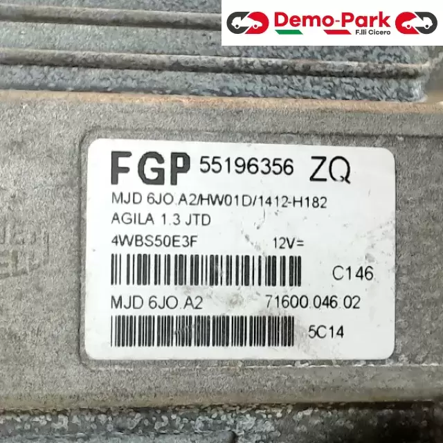 CENTRALINA MOTORE OPEL CORSA Opel CORSA 1.3 CDTI MJD6JO.A2 1