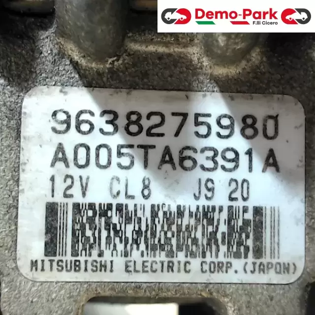ALTERNATORE PEUGEOT 206  Peugeot 206 1.4 B 9638275980 2