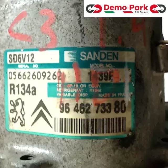 COMPRESSORE CITROEN C3 CitroЁn C3 1.4 HDI 9646273380 2