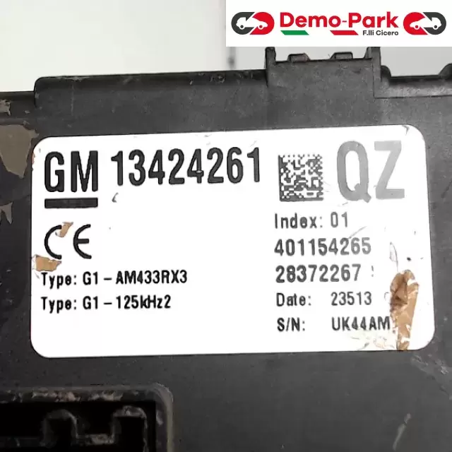 BODY COMPUTER OPEL CORSA Opel CORSA - 1.3 Mjet 13424261 2