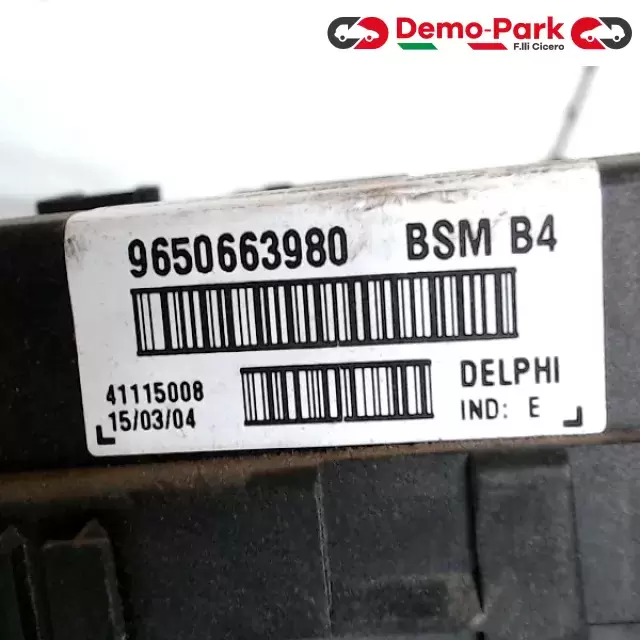 BODY COMPUTER PEUGEOT 206 Peugeot 206 - 1.1 9650663980 1