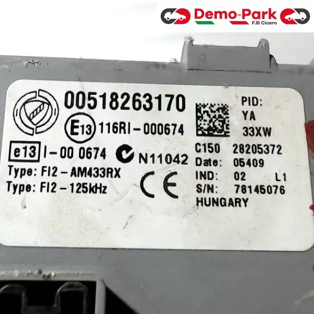 BODY COMPUTER FIAT GRANDE PUNTO Fiat GRANDE PUNTO BENZINA 00518263170 2