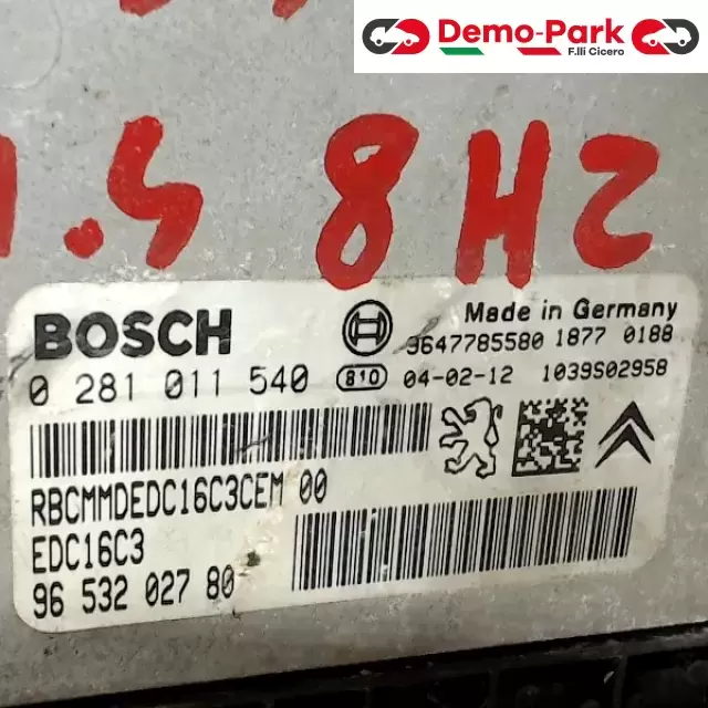 CENTRALINA MOTORE CITROEN XSARA CitroЁn XSARA 1.4 HDI 0281011540 1